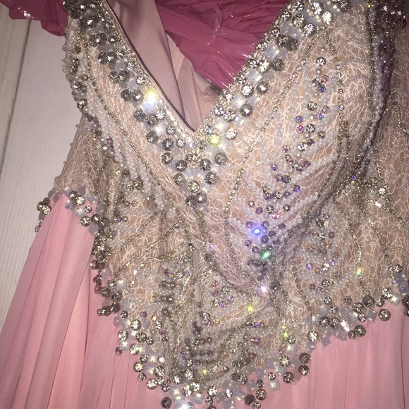 Terani Light Pink Sparkle Prom Dress - Picture 4 of 4